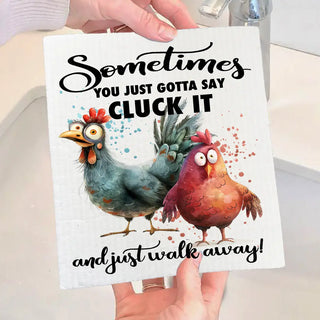 Cluck It Eco-friendly dishcloth