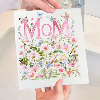 Mom Flower Eco-friendly dishcloth