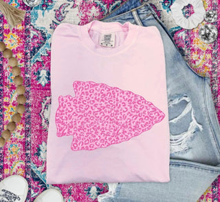 PINK Leopard Arrow Tee