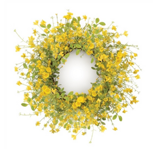 20"D Yellow Floral Wreath