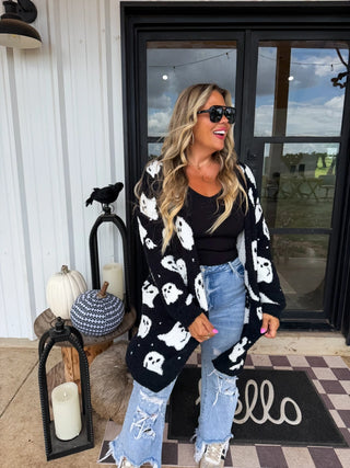 Halloween Cloud Cardigan - Ghost