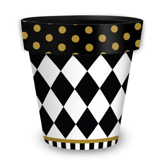 Checkered Black and Gold Patio Accessories