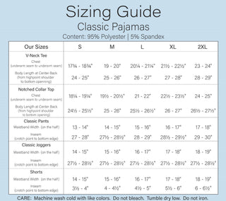 PJ Sizing Guide