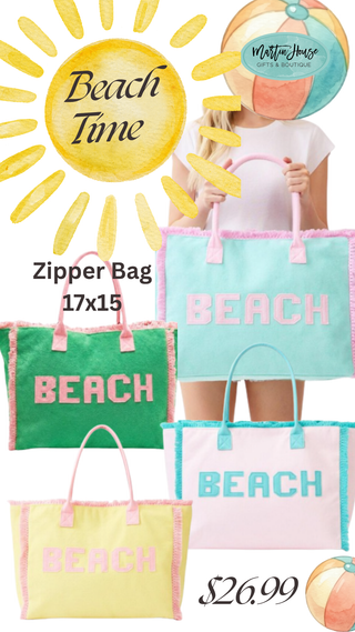 Zippered Beach Bag
