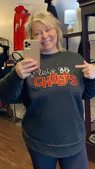 Let's Go Chiefs Sequin Top