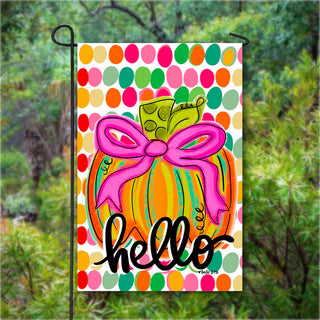 Pumpkin Pop Hello Door Hanger/Garden Flag