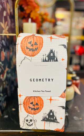 Halloween is Here Tea Towel