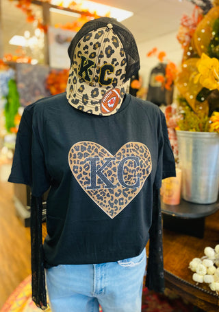 KC Leopard Heart w/ glitter