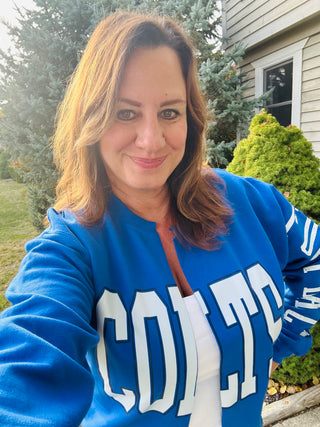 Football Split Cardigan Sweatshirt- Indianapolis Colts