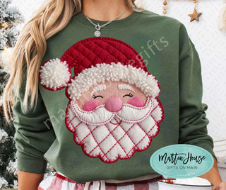 Santa  Faux Yarn Sweatshirt
