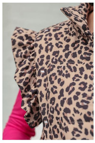 Leopard Puffer Vest