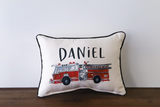 Firetruck Name  - Personalized Pillow