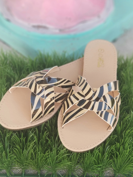 Zebra Slip-on Sandal